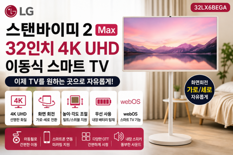 LG 스탠바이미 2 Max 32LX6BEGA 32인치 4K TV 후기｜장점·단점 총정리