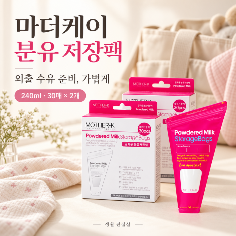 마더케이 분유 저장팩 240ml 상세 리뷰｜60매 구성·사용법·장단점
