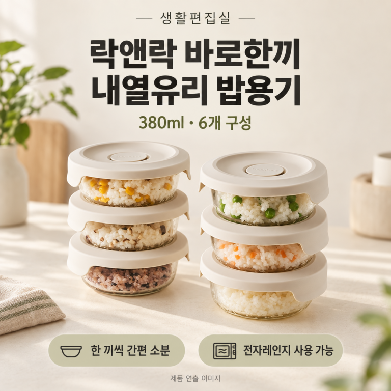 락앤락 바로한끼 내열유리 밥용기 380ml 6개 상세 리뷰｜장점·단점과 구매 체크