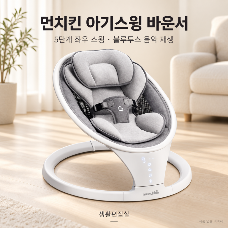 먼치킨 블루투스 아기스윙 바운서 상세 리뷰｜장점·단점과 사용 시기