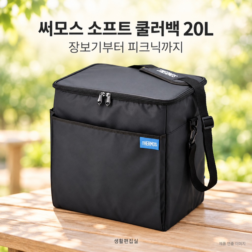써모스 쿨러백 20L REQ-020K 상세 리뷰｜장보기·피크닉 보냉백 장단점 제품 이미지