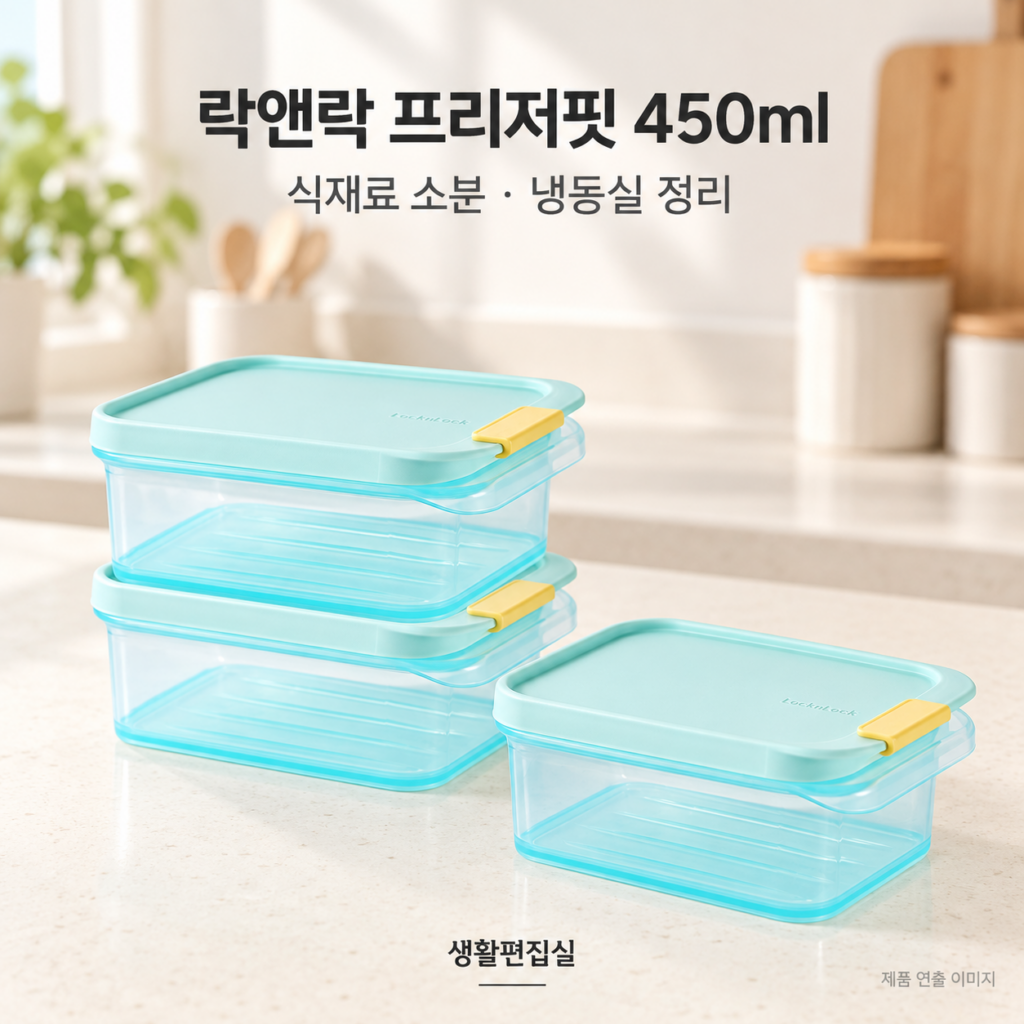 락앤락 프리저핏 450ml 상세 리뷰｜냉동 소분 용기 장점·단점 제품 이미지
