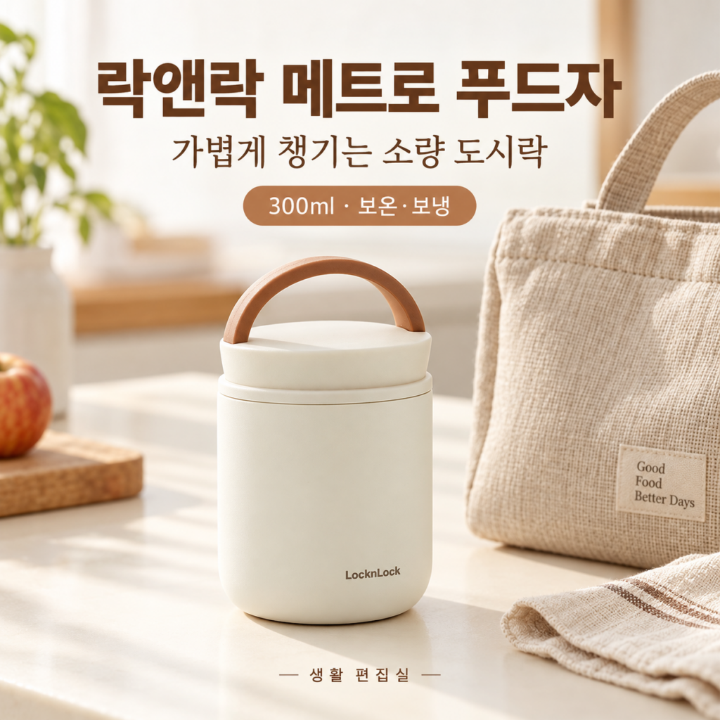 락앤락 리틀럽 푸드자 300ml 상세 리뷰｜보온도시락 용량·장단점 제품 이미지