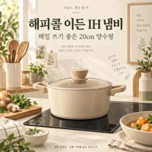 해피콜 이든 IH 양수냄비 20cm 상세 리뷰｜인덕션 호환·장점과 단점