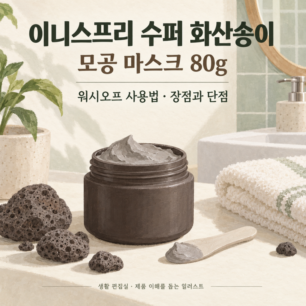 이니스프리 수퍼 화산송이 모공 마스크 80g 후기｜피지 관리·사용법 장점·단점 총정리 제품 이미지